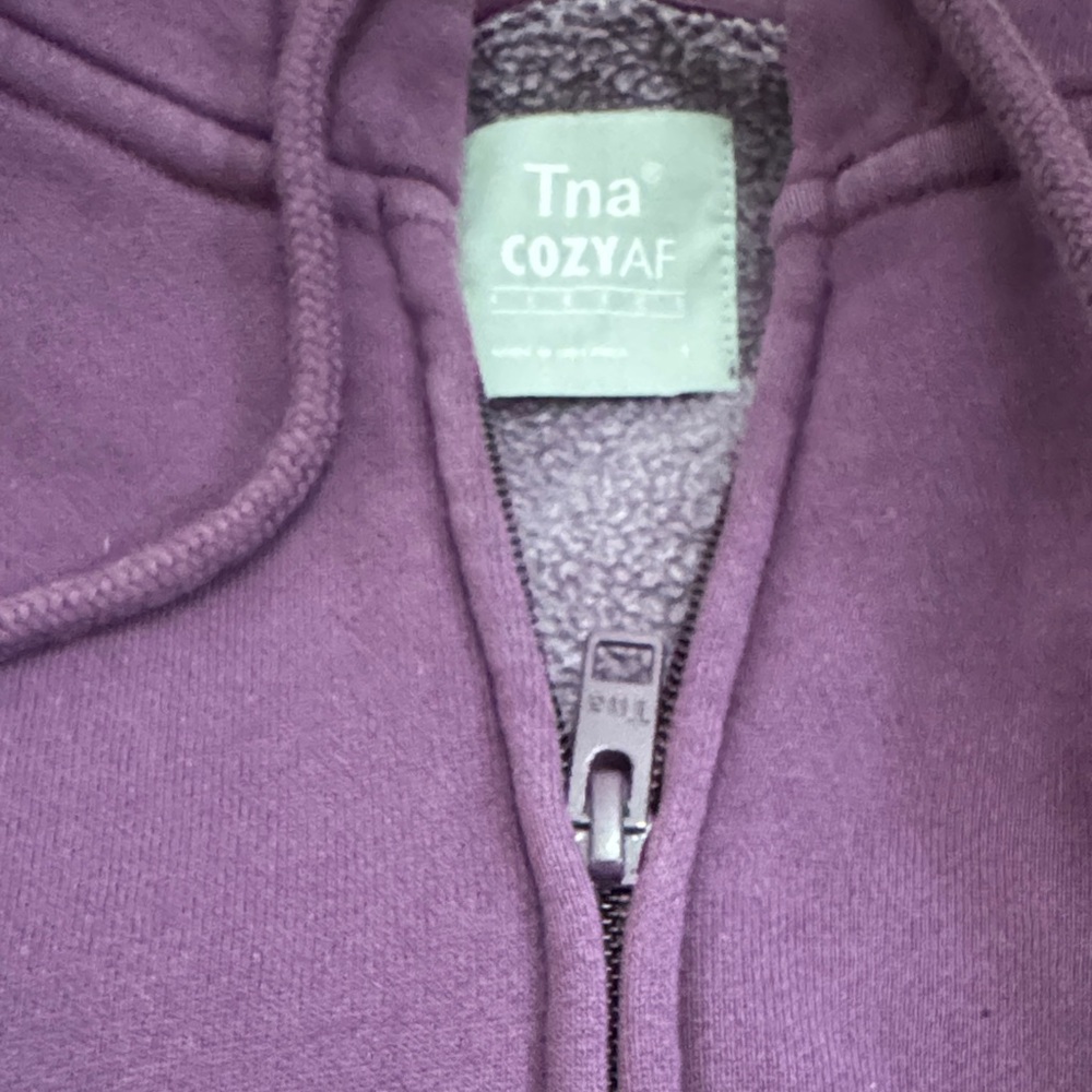 TNA CozyAF Deep Purple Zip Hoodie